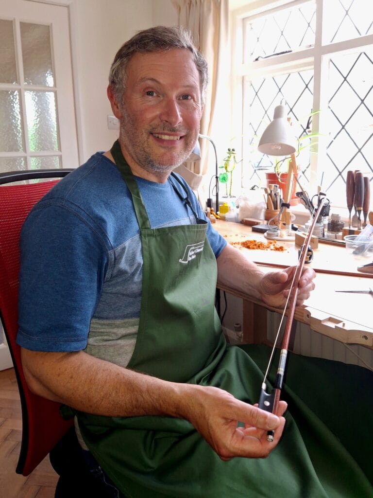 Mike at workbench